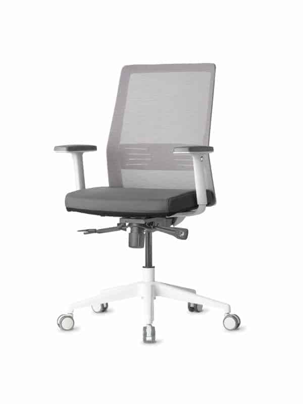 AMQ BODI LG1 – Grey Meshback Chair + Adjustable Arms