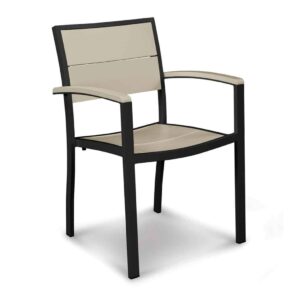 Fresco Nesting Dining Side Chair – Natural – With Arms